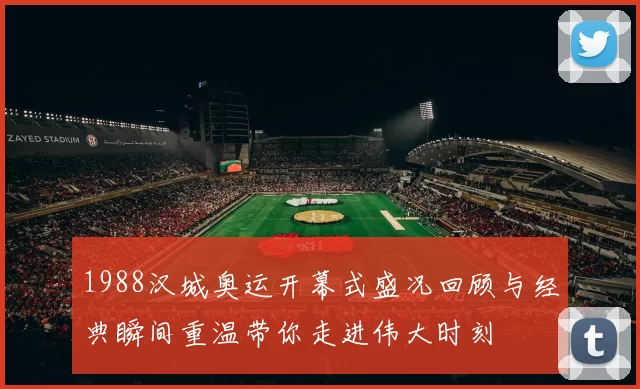 1988汉城奥运开幕式盛况回顾与经典瞬间重温带你走进伟大时刻